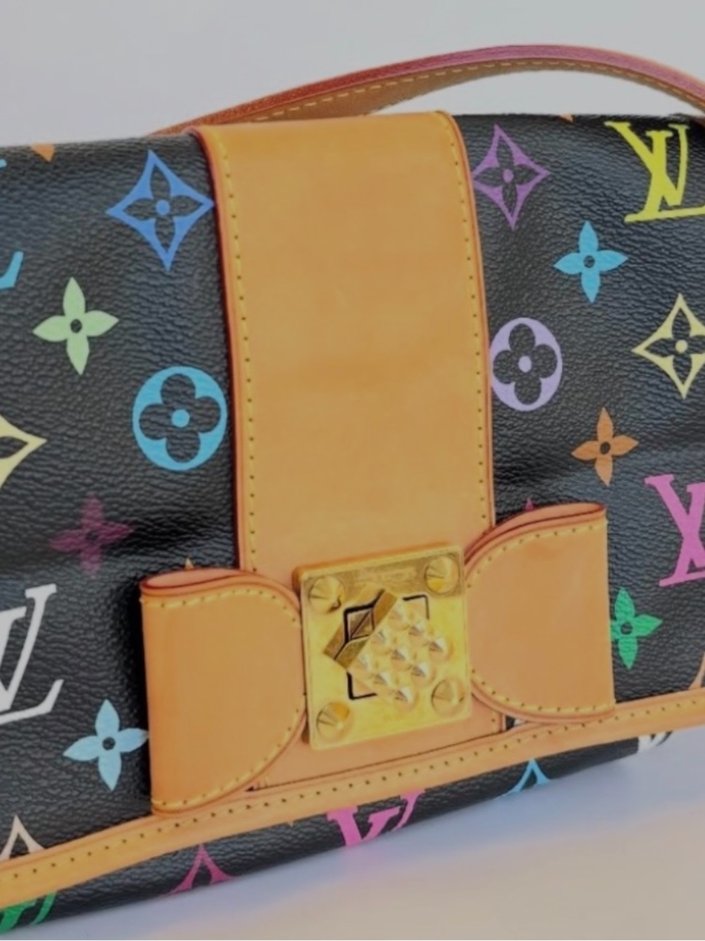 Authentic✨Louis Vuitton Murakami Multicolore
Patti Noir Black Shoulder Bag✨ - Picture 9 of 13